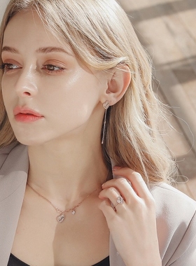 love韩国女士爱心金戒指