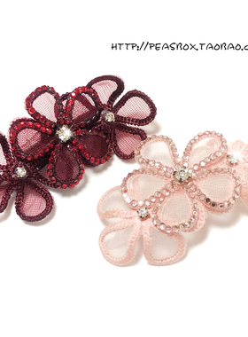 豌豆铺Peas box 花朵手工闪钻狗狗头饰泰迪马尔济斯约克夏头饰