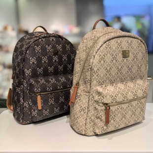 欧米女包2025新款时尚百搭双肩学生书包旅行包大容量背包