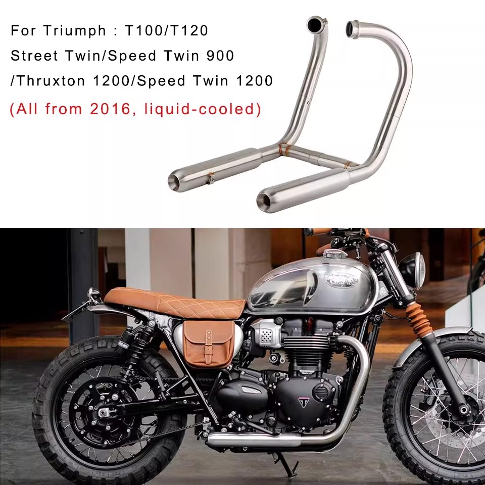 摩托车凯旋排气管T100 T120 Speed Twin 900/1200 Thruxton 2016-