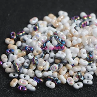 Цвет лотоса 3х6мм полупластинчатый случайные смешанные цвета коробка 5г