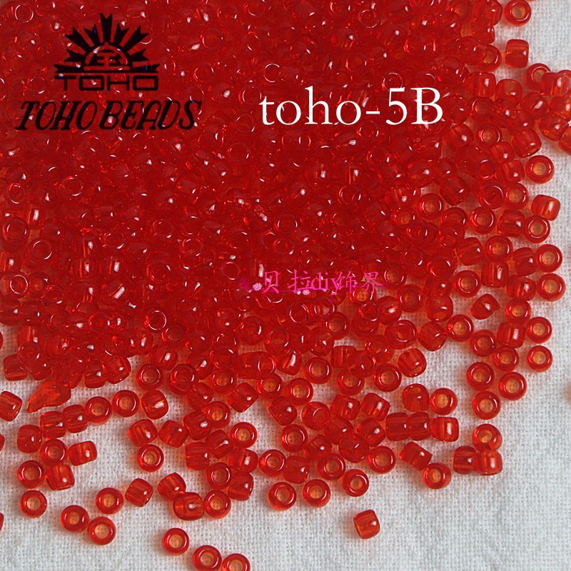 日本进口东宝透明大红暗红玻璃米珠 手工DIY法式刺绣串珠手链项链