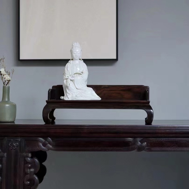 微缩明式家具：老挝大红酸枝1：6比例罗汉床/盆景架/杯架/底座