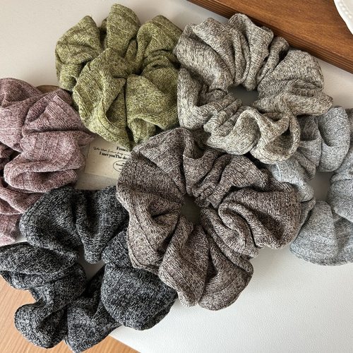 秋冬质感软糯毛线大肠圈气质发绳