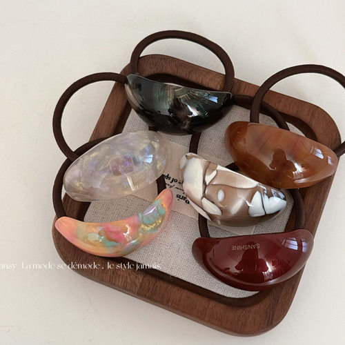 韩版醋酸板材弧形款豹纹发绳气质