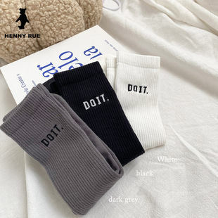 手工缝制DO 秋冬新款 IT中筒运动中性袜 RUE HENNY