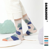 春夏新品 纯棉袜子情侣中筒袜 臆想空间系列文艺清新古风女袜潮男士