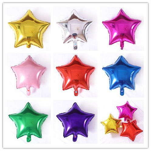 节日庆典装饰铝膜气球生日婚礼派对布置18寸五角星铝箔气球Ballon