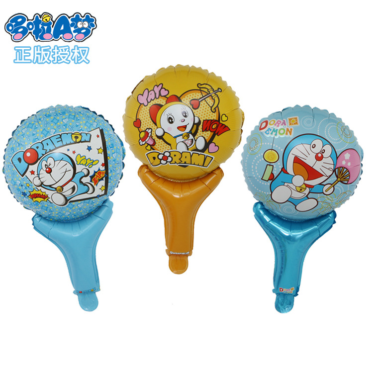 机器猫手持棒派对礼品铝膜气球