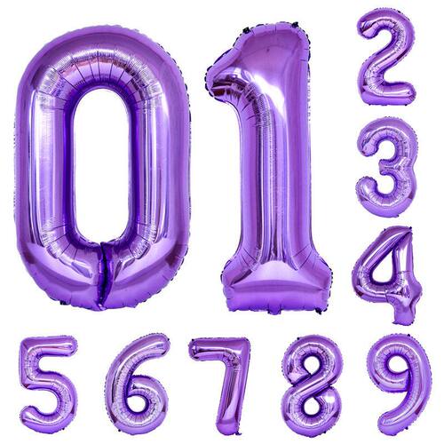 32数字紫色装饰新款布置生日派对