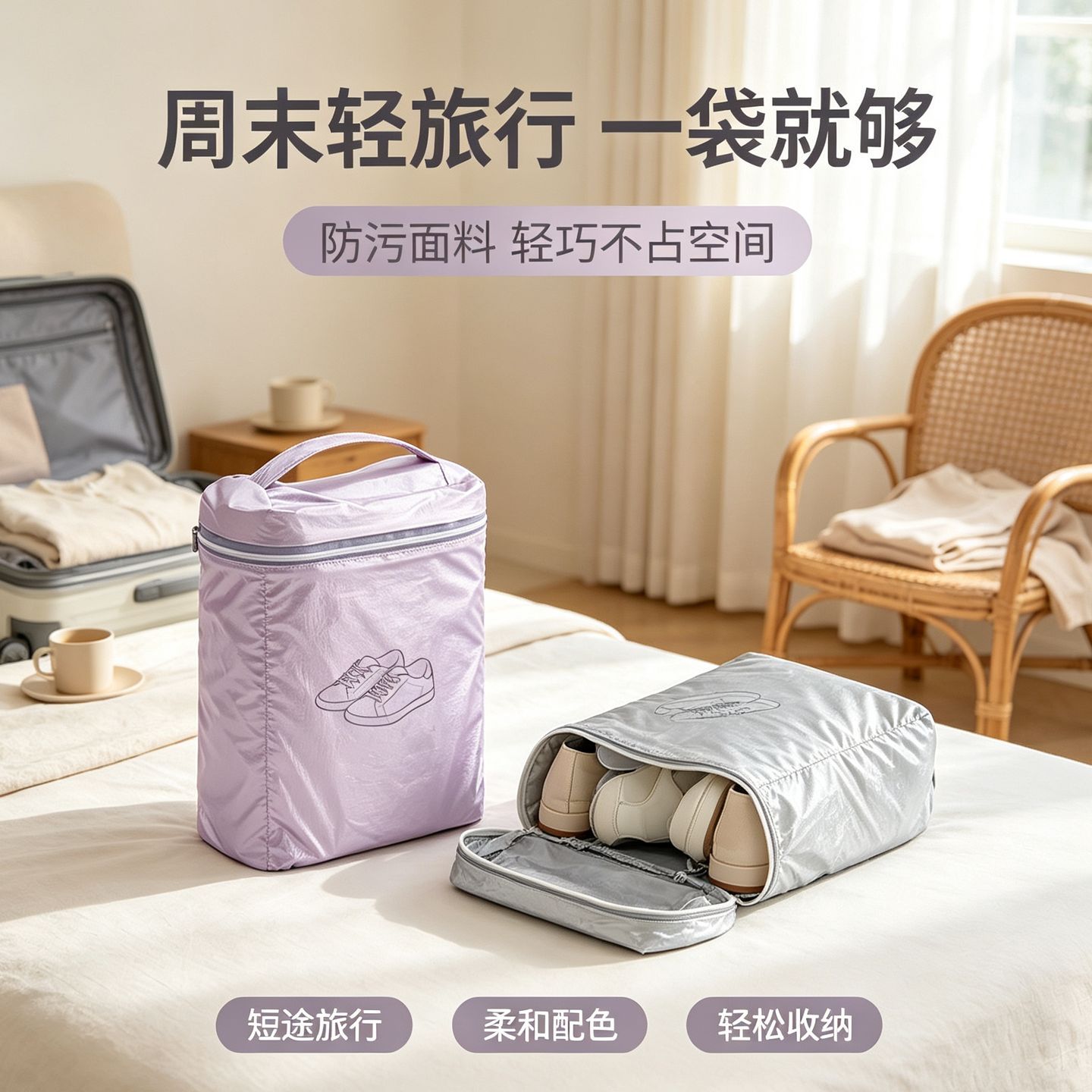 旅行鞋子收纳袋防水便携