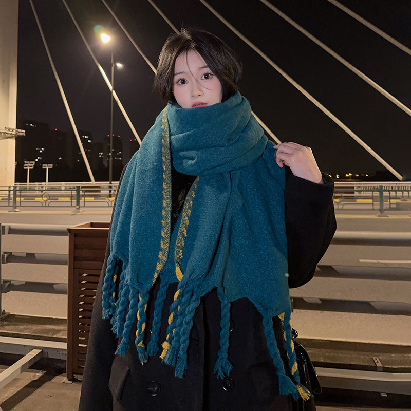 麻花辫流苏围巾女冬季韩版高级感加大加厚保暖百搭围脖时尚披肩潮,服饰配件/皮带/帽子/围巾,围巾/丝巾/披肩,淘宝优惠券,粉丝福利购,淘宝优惠卷