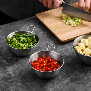 304不锈钢带刻度备菜碗带手柄食品级厨房量杯打蛋烘焙料理碗盘