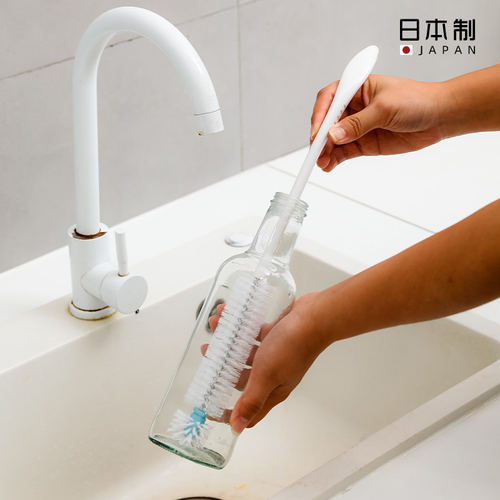 日本进口细瓶口清洁刷家用长柄尼龙杯刷保温杯茶杯长瓶瓶口小刷子