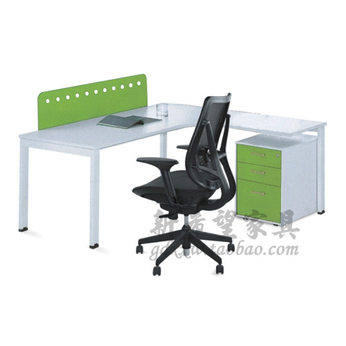 热销办公桌板式电脑桌职员工作桌加屏风卡座书写桌子带抽屉可订制