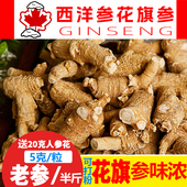 西洋参段250g粒头短枝正宗加拿大进口西洋参可切片西洋参切片整枝