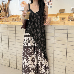 少女夏天睡裙女士绵绸裙裤棉绸连体吊带裤裙人造棉可外穿夏季薄款