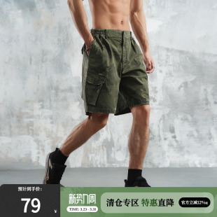 2026新款 夏季 休闲宽松直筒时尚 鹿家门美式 裤 男款 工装 子 迷彩短裤