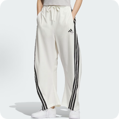 现货adidas Climacool 时尚宽松系带条纹速干休闲裤 女裤KC1491