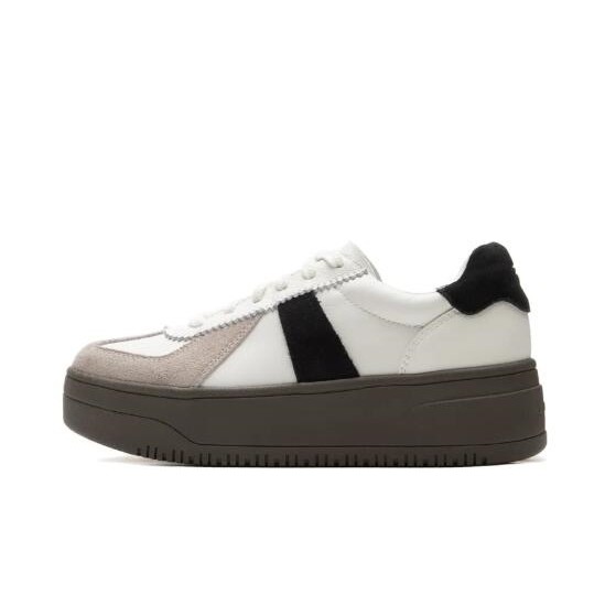 李宁24秋女奶酪2.0德训百搭经典厚底增高透气低帮板鞋AGCU534-1-2