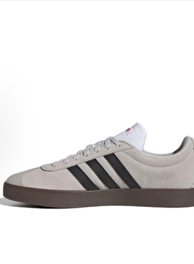 adidas VL COURT 2.0 耐磨 低帮 板鞋 男女同款 灰黑色JS3003