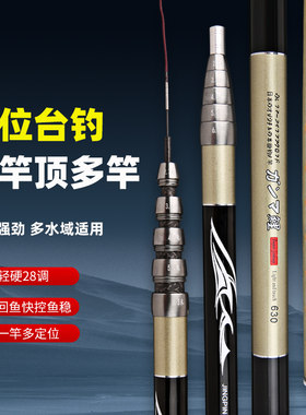 伽马鲤多定位鱼竿一竿多用台钓竿黑坑竞技竿高碳大物竿轻硬碳素竿