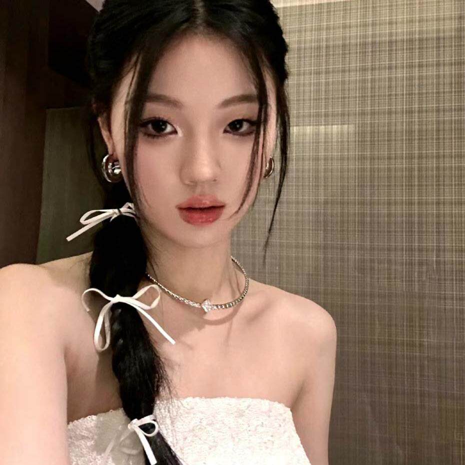 单依纯同款白色丝带蝴蝶结发夹头饰芭蕾少女白月光麻花辫编发卡子