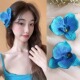 波西米亚发饰蓝色蝴蝶兰头花发夹刘海夹侧边夹发卡子旅游拍照头饰