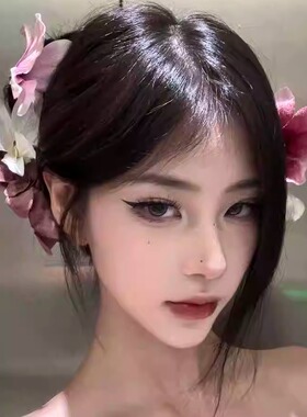 布艺走秀头花绽放蝴蝶兰花朵发夹