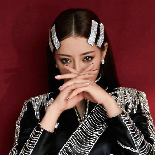 迪丽热巴长方形少女bb夹明星发饰