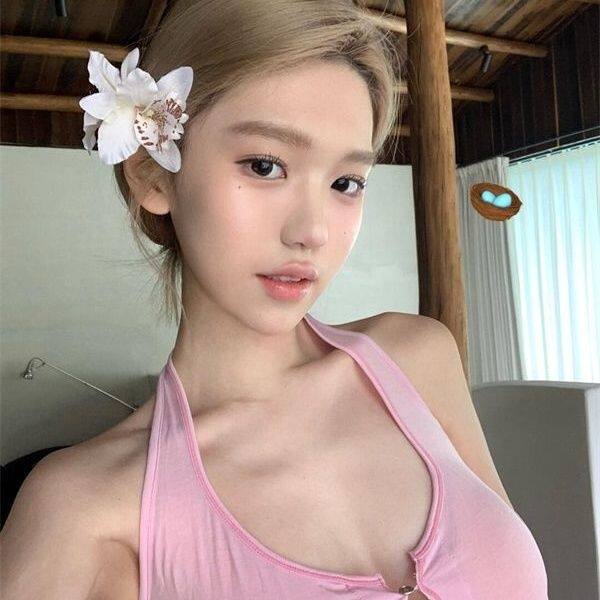 超仙白百合花朵发夹耳边夹子发饰侧边头花网红海边拍照头饰发卡女