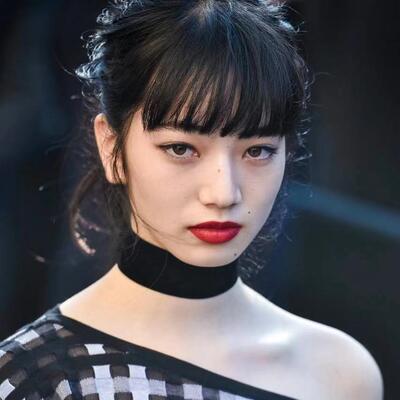 小松菜奈同款复古黑色丝绒项链