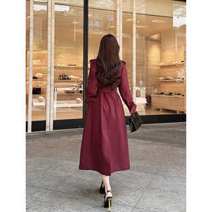 董小姐高端定制风衣女款2026新款春季安哥拉红高级感巨好看的外套