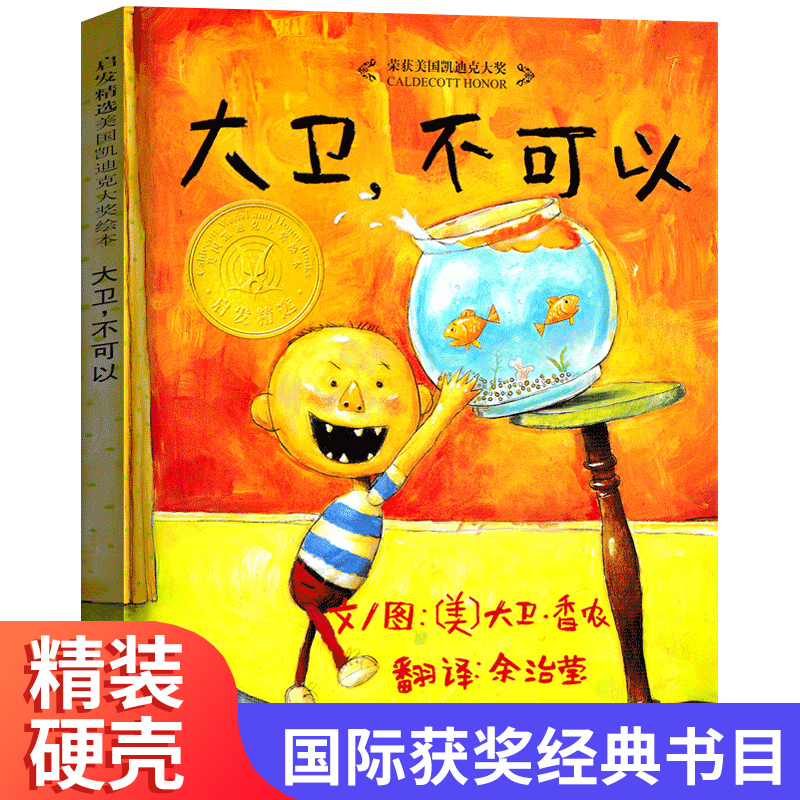 大卫不可以绘本 精装硬壳非注音版 儿童3一6岁一年级老师推荐六岁到七岁入学准备读物 硬皮硬质硬封面