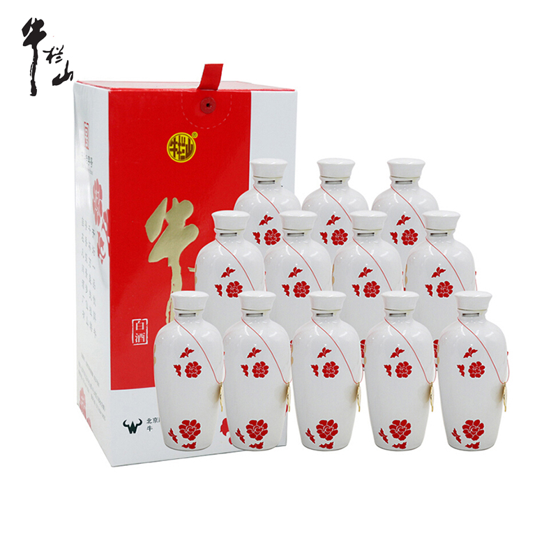北京牛栏山二锅头整箱小红花小梅花39度 白酒255ml*12瓶整箱装