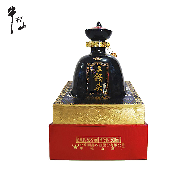 北京牛栏山二锅头酒 红顶 清香型 53度高度白酒 500ml*1瓶装