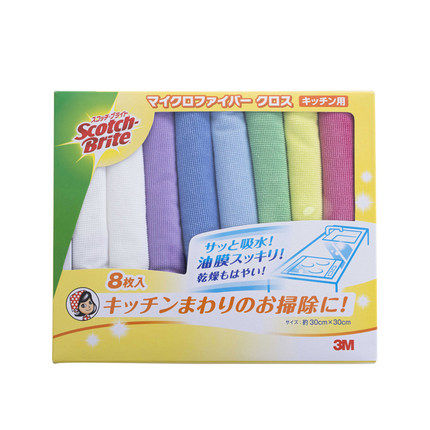 3M思高厨房抹布日本洗碗布 8片装
