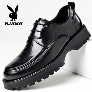 皮鞋 2025新款 真皮商务正装 鞋 黑色公务员结婚新郎西装 花花公子男士
