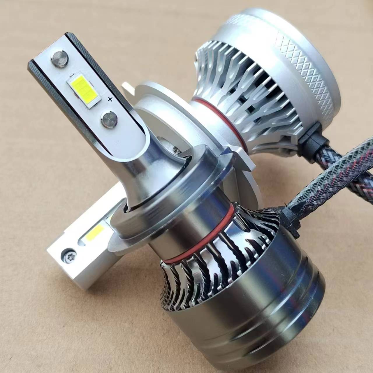 H1H7H4汽车LED灯泡大灯灯芯超亮