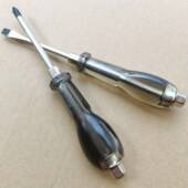 带磁穿心螺丝刀十字一字通心改锥硬钢可敲击打起子大小号加长加粗