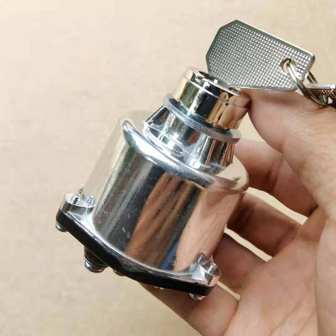 工程车JK406起动点火锁开关预热启动钥匙挖掘机铲叉车龙工拖拉机