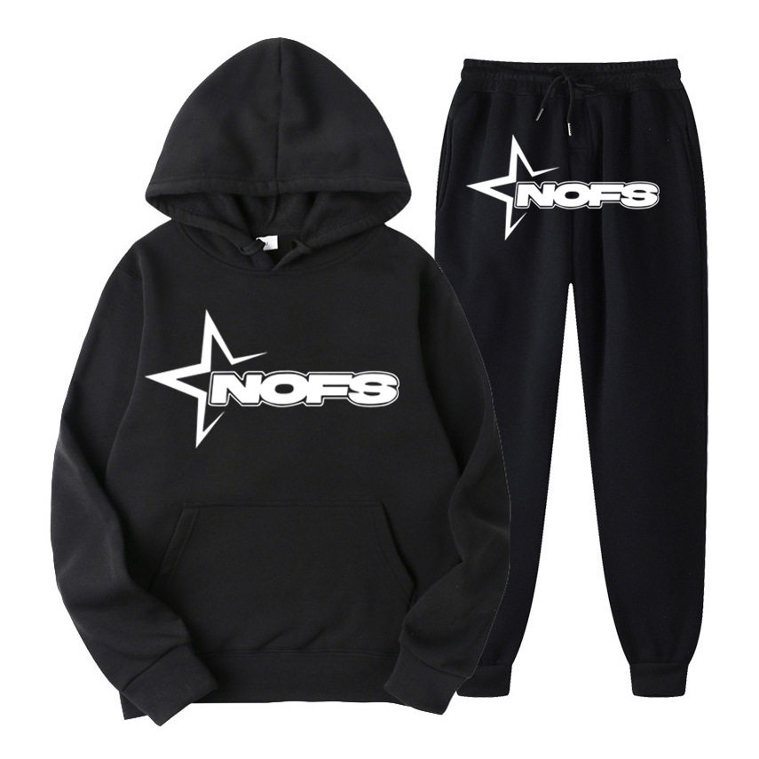 2023 Y2K New arrival NOES Hoodies Suit Sweatshirt Two-piece set Gothic Rock Clothing Streetwear