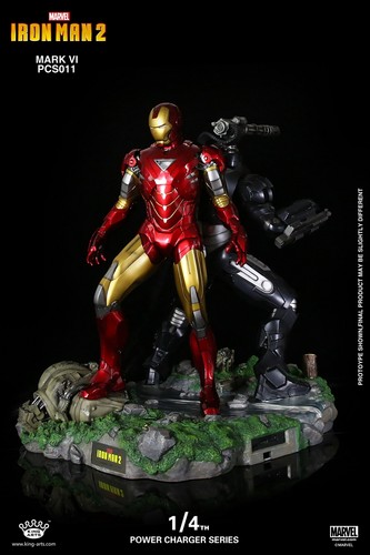 kingarts漫威钢铁侠战争机器雕像