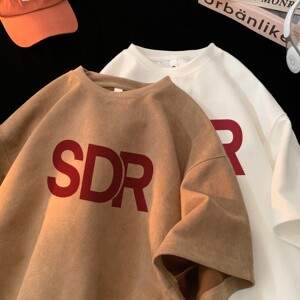 2025夏季新款麂皮绒短袖T恤潮流  星座301D-1-JX0840-P28图片