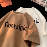 2025夏季新款麂皮绒短袖T恤潮流星座301D-1-JX1230-P28，男装T恤，星座301D-1