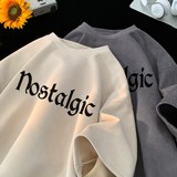 2025夏季新款麂皮绒短袖T恤潮流星座301D-1-JX1230-P28，男装T恤，星座301D-1