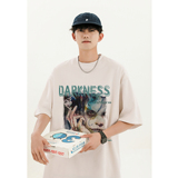 2025夏季新款麂皮绒短袖T恤潮流星座301D-1-JJ403-P28，男装T恤，星座301D-1