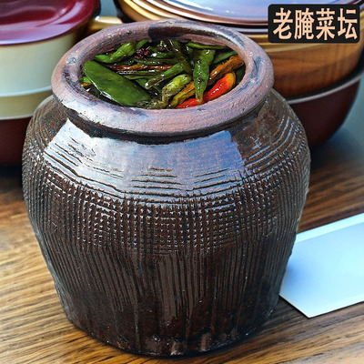 腌菜坛储物罐泡菜坛家用土陶坛子老物件家用咸菜坛老罐子酸菜酱缸