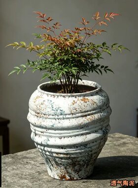 超大落地粗陶花盆复古景观盆