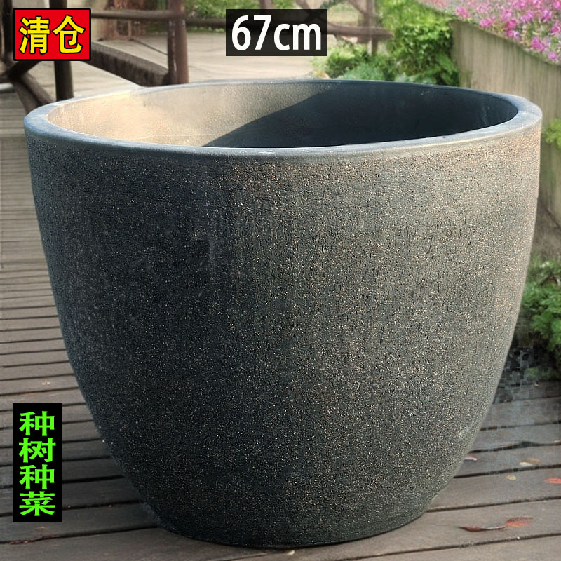 超大复古种树种菜花盆庭院户外盆景盆特大号陶瓷60cn大口径落地盆
